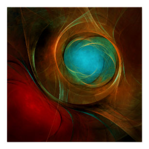 Blue Eye Moderne Abstrakte Kunst Cooles Muster #16 Poster