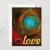 Blue Eye Moderne Abstrakte Kunst Cooles Muster #16 Postkarte (Vorne/Hinten)