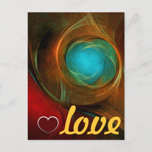 Blue Eye Moderne Abstrakte Kunst Cooles Muster #16 Postkarte (Vorderseite)