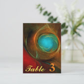 Blue Eye Moderne Abstrakte Kunst Cooles Muster #16 Postkarte (Stehend Vorderseite)