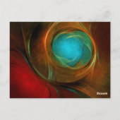 Blue Eye Moderne Abstrakte Kunst Cooles Muster #16 Postkarte (Rückseite)