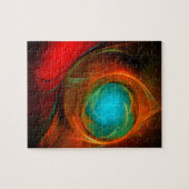 Blue Eye Moderne Abstrakte Kunst Cooles Muster #16 Puzzle (Horizontal)