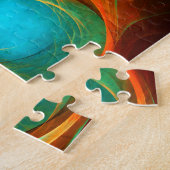 Blue Eye Moderne Abstrakte Kunst Cooles Muster #16 Puzzle (Seite)