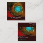 Blue Eye Moderne Abstrakte Kunst Cooles Muster #16 Quadratische Visitenkarte (Vorne/Hinten)