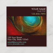 Blue Eye Moderne Abstrakte Kunst Cooles Muster #16 Quadratische Visitenkarte (Rückseite)