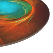 Blue Eye Moderne Abstrakte Kunst Cooles Muster #16 Schneidebrett (Ecke)