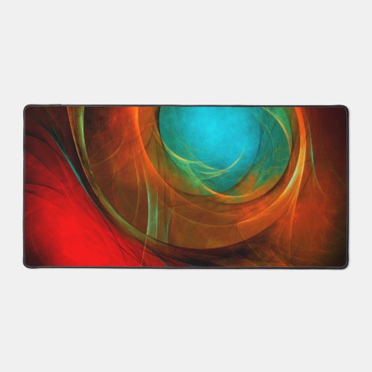 Blue Eye Moderne Abstrakte Kunst Cooles Muster #16 Schreibtischunterlage (Vorderseite)