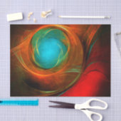 Blue Eye Moderne Abstrakte Kunst Cooles Muster #16 Seidenpapier (Handwerk)