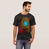 Blue Eye Moderne Abstrakte Kunst Cooles Muster #16 T-Shirt (Vorne ganz)