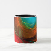 Blue Eye Moderne Abstrakte Kunst Cooles Muster #16 Tasse (Zentrum)