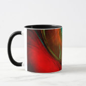 Blue Eye Moderne Abstrakte Kunst Cooles Muster #16 Tasse (Links)