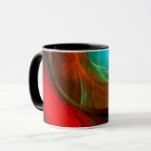 Blue Eye Moderne Abstrakte Kunst Cooles Muster #16 Tasse (Vorderseite Links)