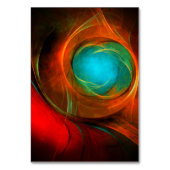 Blue Eye Moderne Abstrakte Kunst Cooles Muster #16 Tischnummer (Rückseite)