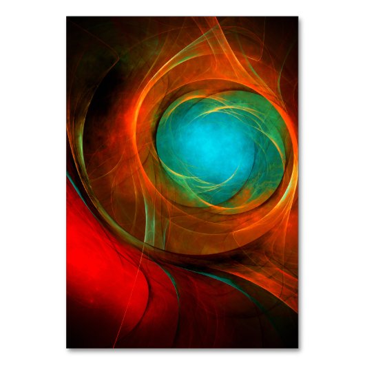 Blue Eye Moderne Abstrakte Kunst Cooles Muster #16 Tischnummer (Vorderseite)