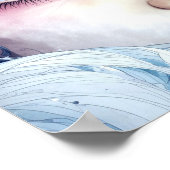 Blue Eye Nah-Up Fantasy Portrait Poster (Ecke)
