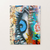 Blue Eye on Graffiti Wall Foto - Puzzle (Vertikal)