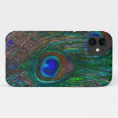 Blue Eye Peacock Feathers Stilvolle Dekoration Case-Mate iPhone Hülle (Rückseite (Horizontal))