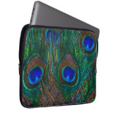 Blue Eye Peacock Feathers Stilvolle Dekoration Laptopschutzhülle (Vorne Rechts)