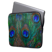 Blue Eye Peacock Feathers Stilvolle Dekoration Laptopschutzhülle (Vorderseite Links)