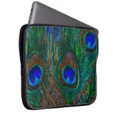 Blue Eye Peacock Feathers Stilvolle Dekoration Laptopschutzhülle (Vorne Rechts)