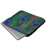 Blue Eye Peacock Feathers Stilvolle Dekoration Laptopschutzhülle (Vorne Knopf)