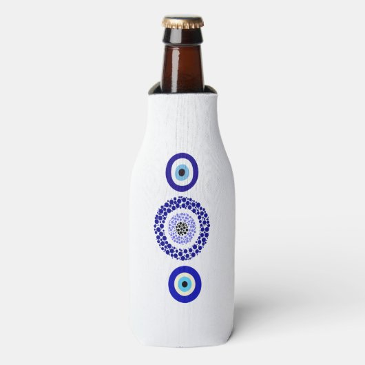 Blue Eye Protection Koozie Flaschenkühler (Flaschenvorderseite)