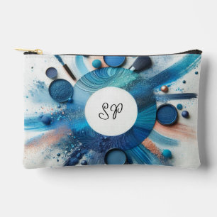 Blue Eye Shadow Makeup Design Accessory Pouch Zubehörtasche
