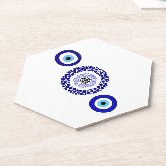 Blue Eye Untersetzer - Custom Hexagonal Design (angewinkelt)