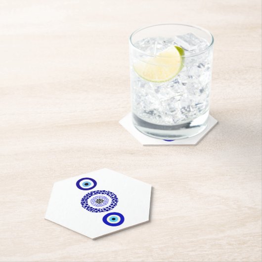 Blue Eye Untersetzer - Custom Hexagonal Design (Vor Ort)