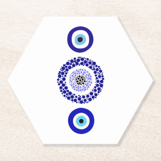 Blue Eye Untersetzer - Custom Hexagonal Design (Vorderseite)