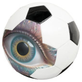 Blue Eyeball Fraktal Art Fußball (Dreiviertel)
