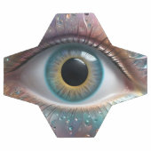Blue Eyeball Fraktal Art Fußball (Flach)
