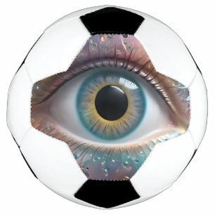 Blue Eyeball Fraktal Art Fußball
