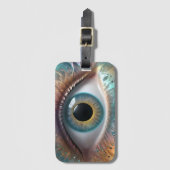Blue Eyeball Fraktal Art Gepäckanhänger (Vorderseite Vertikal)