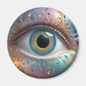 Blue Eyeball Fraktal Art Magnet (Vorne)