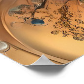 Blue Eyeball Fraktal Art Poster (Ecke)