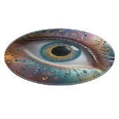 Blue Eyeball Fraktal Art Schneidebrett (Ecke)