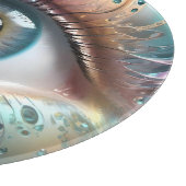 Blue Eyeball Fraktal Art Schneidebrett (Ecke)