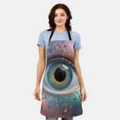 Blue Eyeball Fraktal Art Schürze (Getragen)