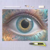 Blue Eyeball Fraktal Art Seidenpapier (Handwerk)