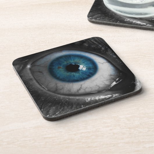 Blue Eyeball Getränkeuntersetzer (Linke Seite)