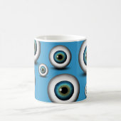 Blue Eyeball Iris Eye Fun Coole benutzerdefinierte Kaffeetasse (Mittel)