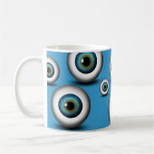 Blue Eyeball Iris Eye Fun Coole benutzerdefinierte Kaffeetasse (Links)