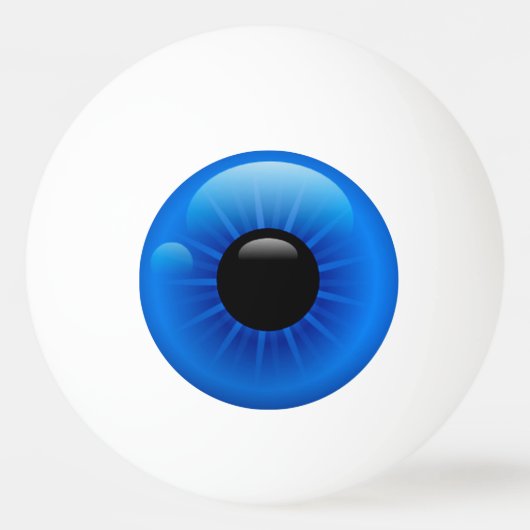 Blue Eyeball Tischtennisball (Rückseite)