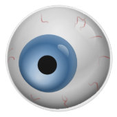 Blue Eyeball Zombie Drawer Knob Keramikknauf (Vorderseite)