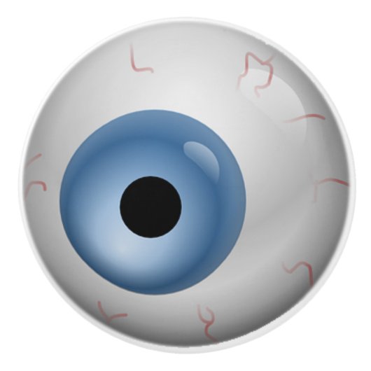 Blue Eyeball Zombie Drawer Knob Keramikknauf (Vorderseite)