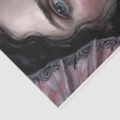 Blue Eyed Beauty in Bonnet Decoupage Seidenpapier (Ausschnitt)