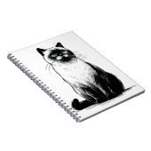 Blue-Eyed Gaze - Siamese Cat  Notizblock (Rechte Seite)