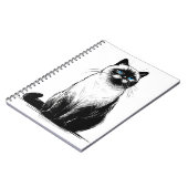 Blue-Eyed Gaze - Siamese Cat  Notizblock (Linke Seite)