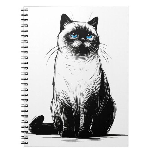 Blue-Eyed Gaze - Siamese Cat  Notizblock (Vorderseite)